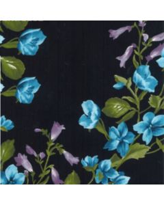 Smock Grande .90 m Floral Azul Marino