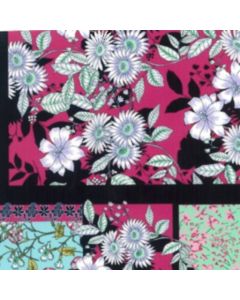 Smock Grande .90 m Flor Parches Rosa Fiusha