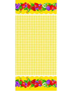 Cortina Tergal Zurich Fresas Amarillo Mango