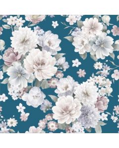 Decoración León Flor Azul Cielo