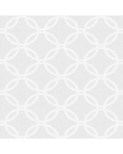 Decoracion Ahulado Estampada Circulos Blanco