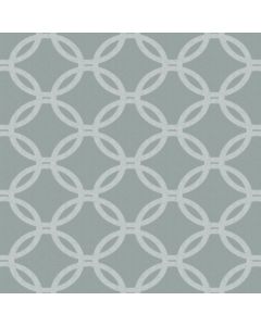 Decoracion Ahulado Estampada Circulos Gris Oxford