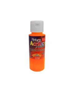 Pintura Acrílica Profesional Fluorescente Naranja