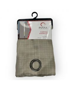 Cortina Jaquard Pantalla Marbella Arillos Hueso