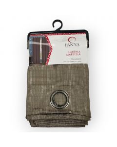 Cortina Jaquard Pantalla Marbella Arillos Café Beige