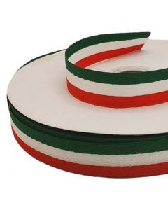 Liston Satinado Patrio Tricolor 22 mm