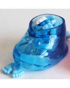 Recipiente De Plástico Forma De Zapatito Azul