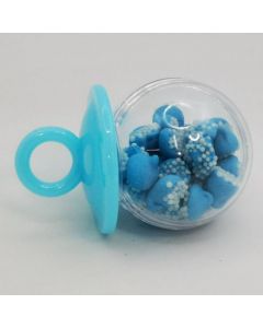 Recipiente De Plástico Forma De Chupón Azul