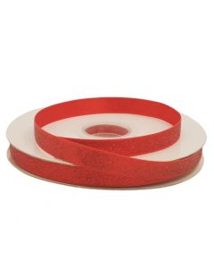 Listón Satinado Con Diamantina Rojo 3/8"