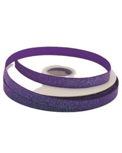 Listón Barrotado Con Diamantina Morado 3/8"