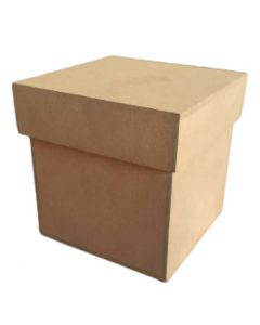 Caja con Tapa Natural 6 x 6 cm