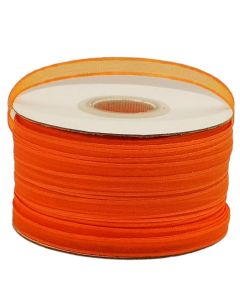 Listón de Organza Satín Liso Naranja #1