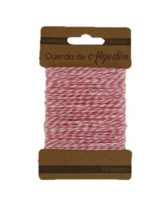 Cuerda de Algodón Blanco/Rosa 2 mm