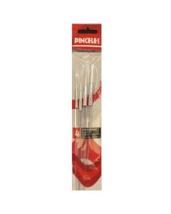 Set de Pinceles Parisina No.3 de 4 piezas