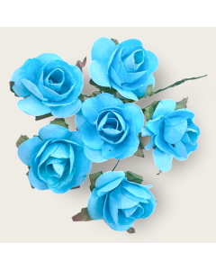 Rosa de Papel Mediana Azul Mod.LMA1190