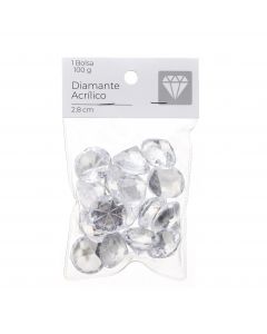 Diamante De Acrilico Grande Transparente M340