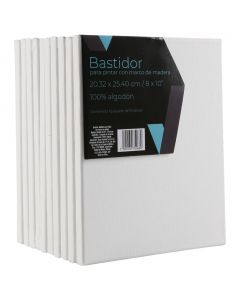 Bastidor de Lona Parisina Mod.04 (8x10") paq. de 10 pzs