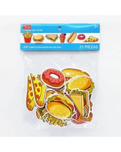 Stickers de foami surtido Comida