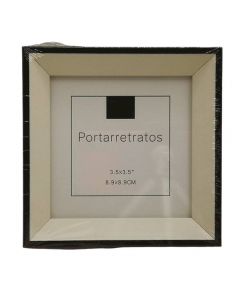 Portarretrato Decorativo Mini Blanco-Negro 8.9 x 8.9 cm Mod.F411520R755-3.5