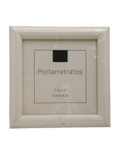 Portarretrato Decorativo Mini Blanco 8.9 x 8.9 cm Mod.F521411R23-3.5