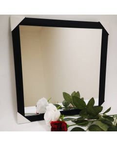 Espejo Decorativo Negro Cuadrado Básico
