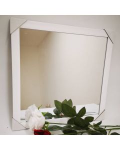 Espejo Decorativo Blanco Cuadrado Simple