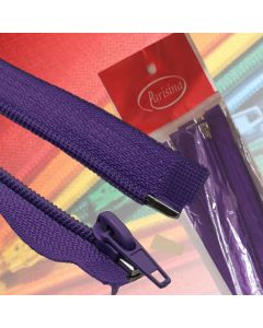 Paq. Cierre de Nylon Separable Morado 50 cm