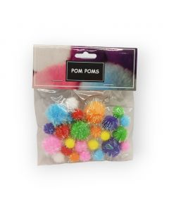 Pom poms Colores Básicos Multitamaño