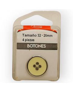 Botones en Cajita 20 mm Blanco Mod.1603201