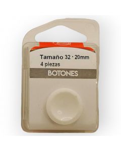 Botones en Cajita 20 mm Blanco Mod.1633201