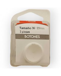 Botones en Cajita 23 mm Blanco Mod.1633601