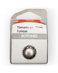 Botones en Cajita 15 mm Plata Mod.2112482