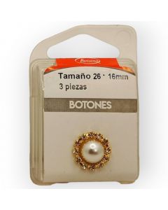 Botones en Cajita 16 mm Oro-Perla Mod.2129982