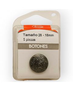 Botones en Cajita 18 mm Plata Antigua Mod.3222882