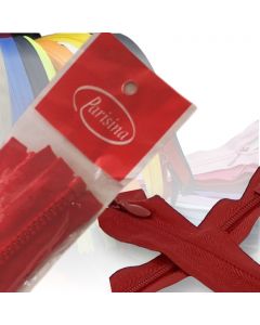 Paq. Cierre Invisible Rojo 35 cm