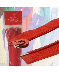 Paq. Cierre de Nylon Separable Rojo 70 cm