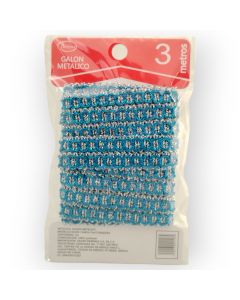 Galón Metálico de 3 m Turquesa Fl8816
