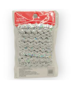 Galón Metálico de 3 m Plata Fl8171