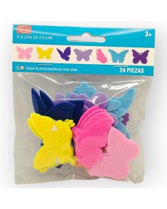 Figura de Fieltro con Adhesivo Mariposas