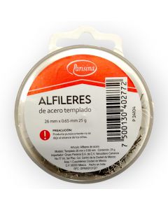 Alfiler De Acero templado 26 x 0.65  mm (0.19")