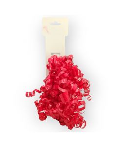 Moño para Regalo c/ adhesivo Liston Curly Rojo