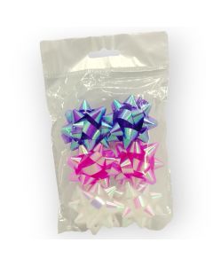Moño para Regalo c/ adhesivo 2" Estrella Surtido Iridicente