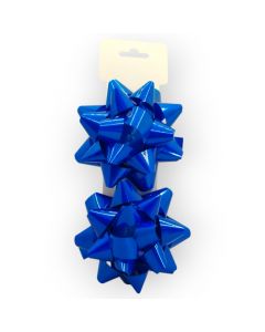 Moño para Regalo c/ adhesivo 4" Estrella Azul Rey