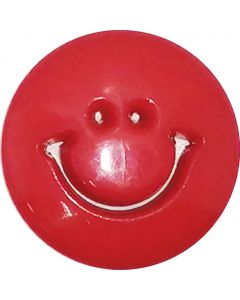 Botón Cara Feliz Rojo #24