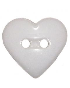 Boton Corazón Blanco #24