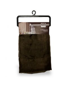 Cortina Tergal Chocolate con Dobladillo 4 pzas