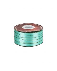 Listón Satinado Con Orilla Metálica Oro-Menta #3
