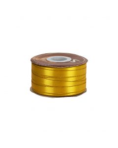 Listón Satinado Con Orilla Metálica Oro-Amarillo Mango #3