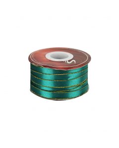 Listón Satinado Con Orilla Metálica Oro-Jade #3