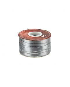 Listón Satinado Con Orilla Metálica Plata-Plata #3